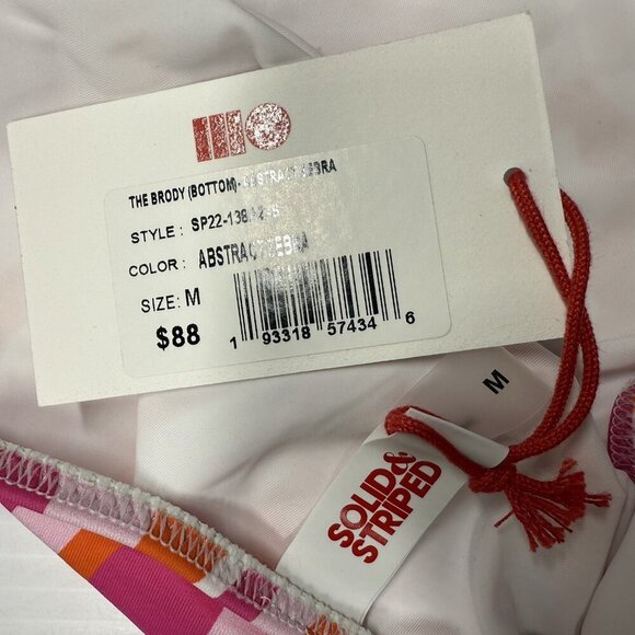 Solid & Striped Pink The Brody Swimsuit Cheeky Bikini Bottom Size Medium NWT - Picture 9 of 9